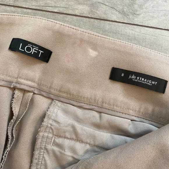 LOFT Julie Straight Ankle Pants, Size 8 - Picture 3 of 7
